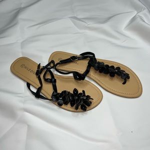 Black Sandals size 7.5